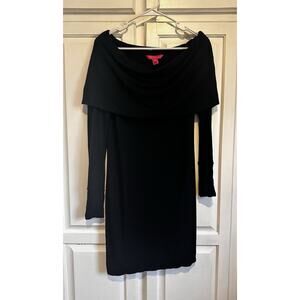 Lilly Pulitzer Size XS Black Off The Shoulder Dress Party Cocktail Event Soft